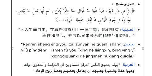 ابجدية الشيوئرتشنغ: مثال لـتأثير اللغة العربية على اللغة الصينية - مثال